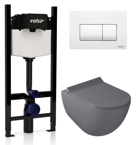 Комплект унитаза с инсталляцией VALSIR KIT VSWM 7317GM Slim